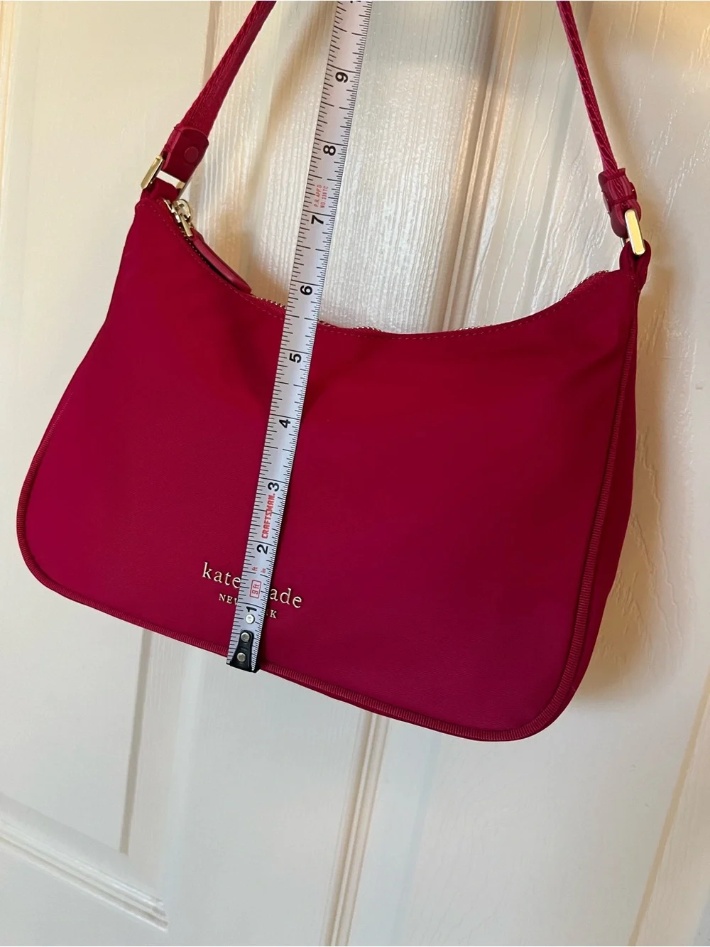 kate spade Raspberry Pink Shoulder Bag with Gold Hardware